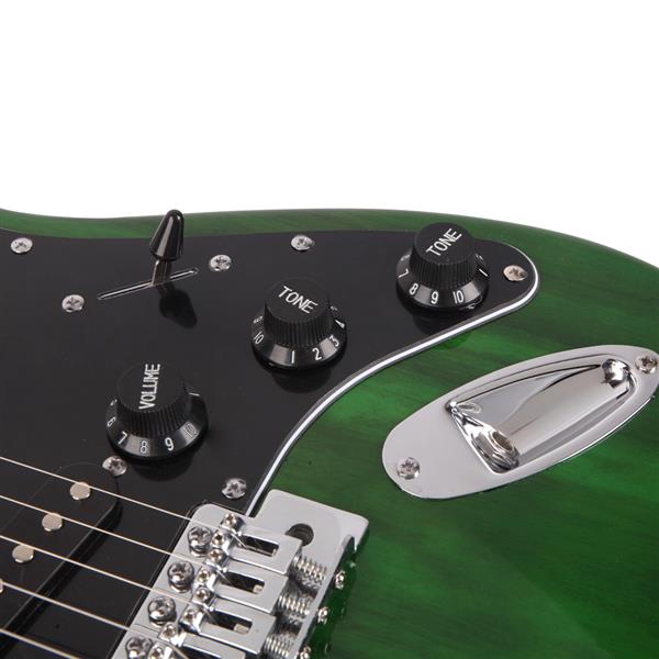 Electric Guitar Kit with Black Pickguard Green