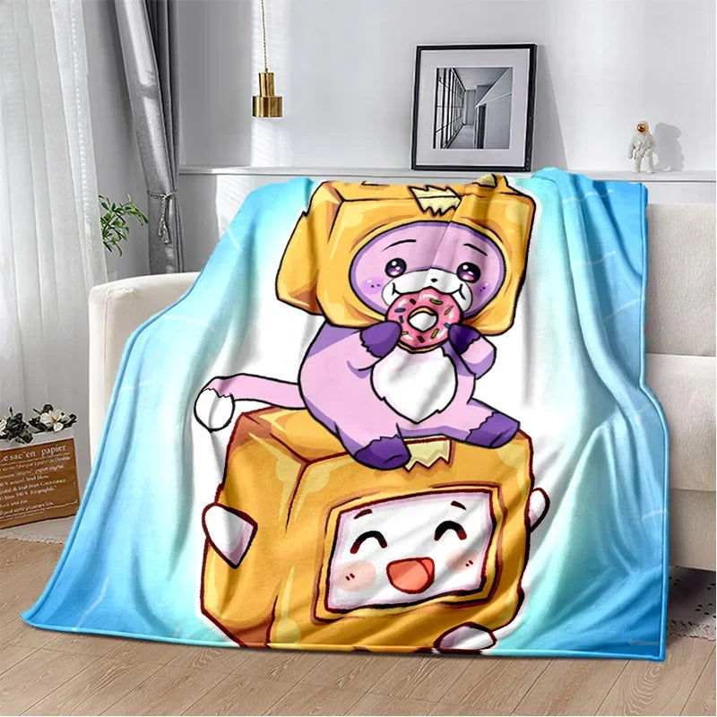 Happy Rocky And Foxy And Boxy Lankybox Soft Plush Blanket