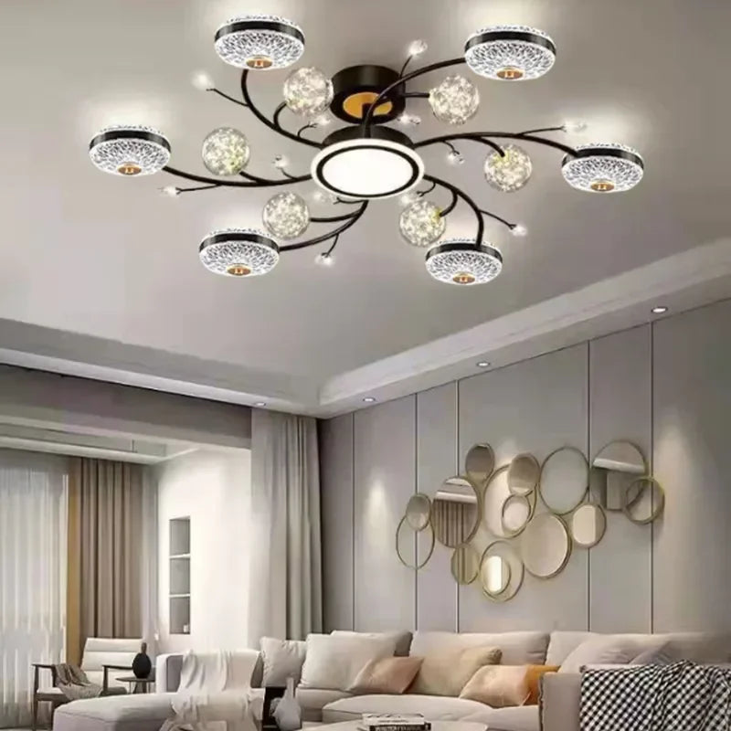 Living Room Black Ceiling Light Glass Decorative Lamps