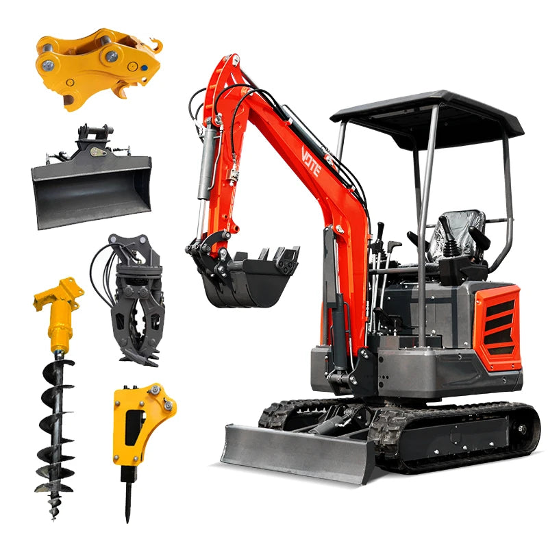 VOTE VTW-18 Mini Crawler Hydraulic 1.8 Ton Excavator Mini Digger