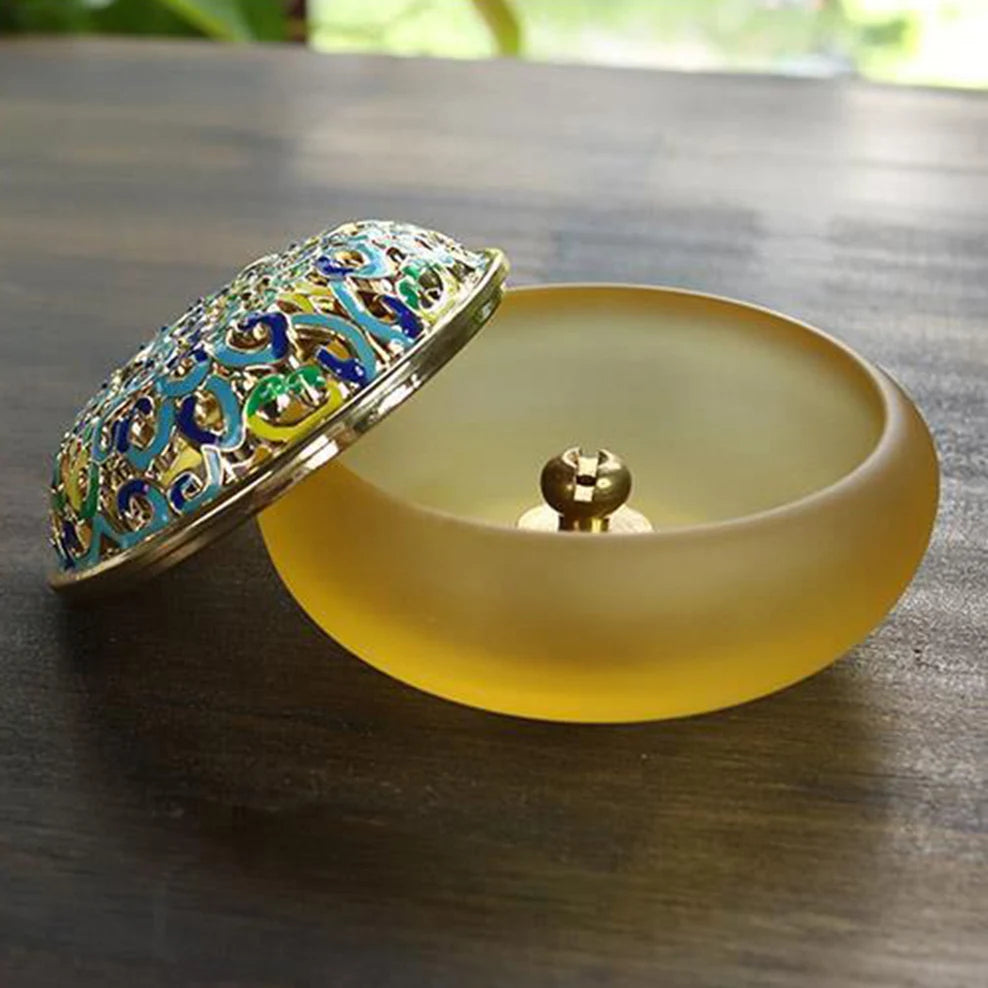 Amber Glazed Incense Burner