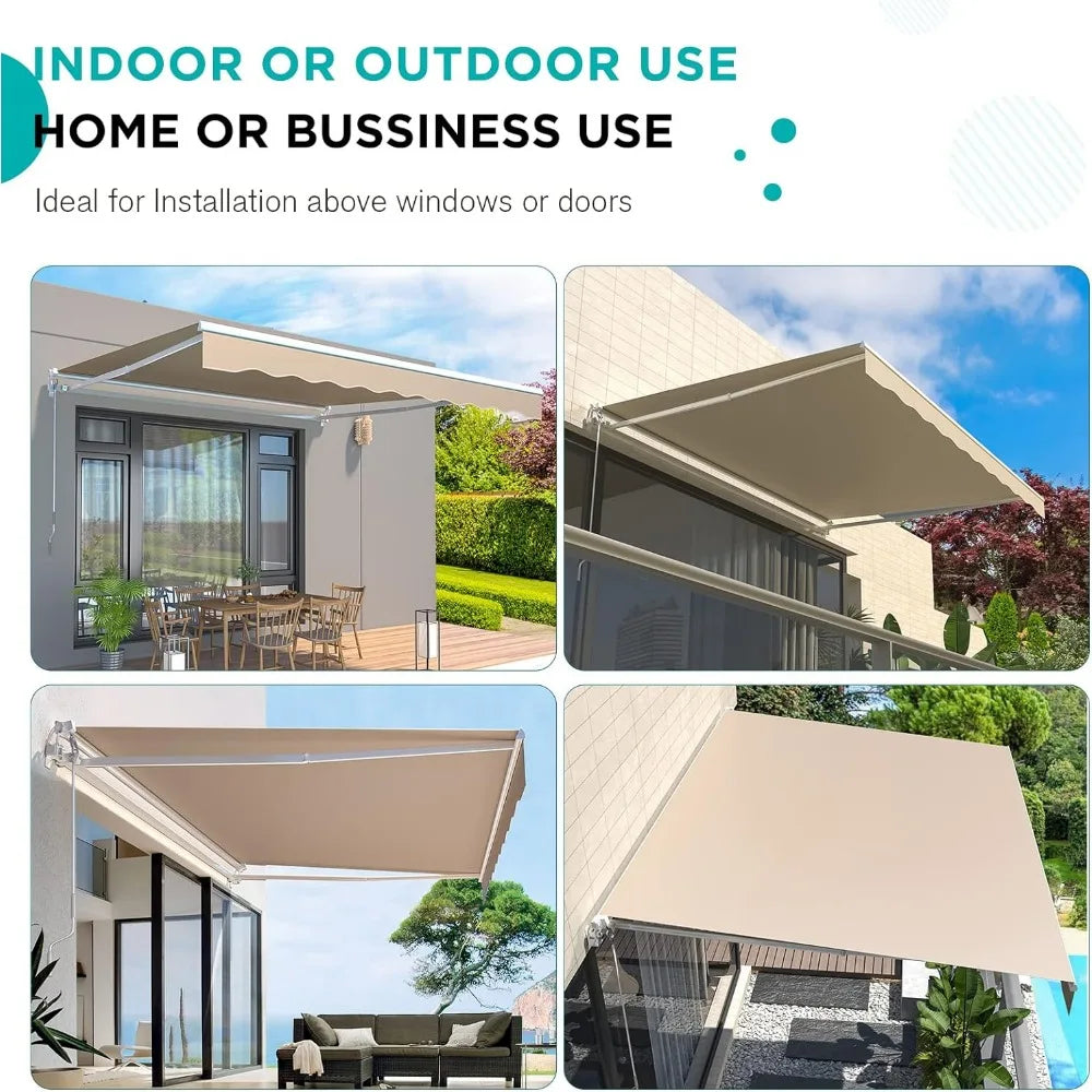 Manual Retractable  Patio Canopy  Deck Awnings