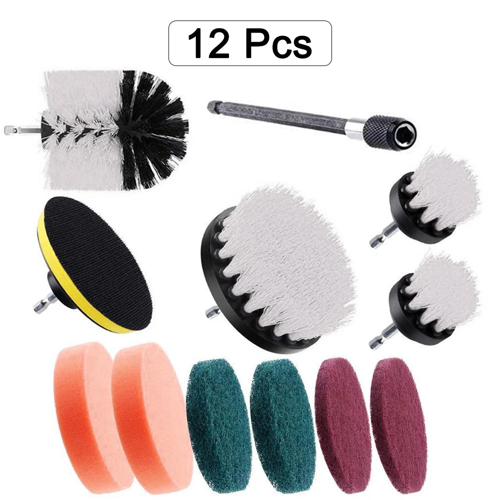 Electric Drill Cleaning Scrubber Brush Kit