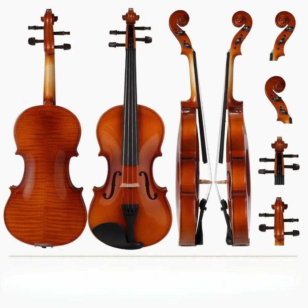 Violin 4/4 Full Size Kit, for Beginner Adults Extra Strings & Bridge