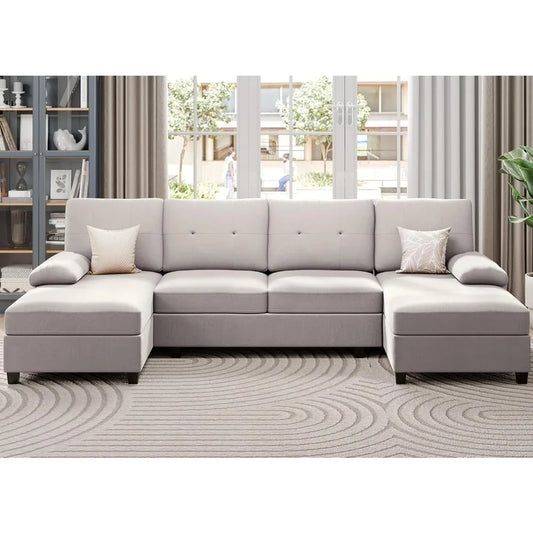 Sectional Sofa Couches 4 Seat U-Shaped