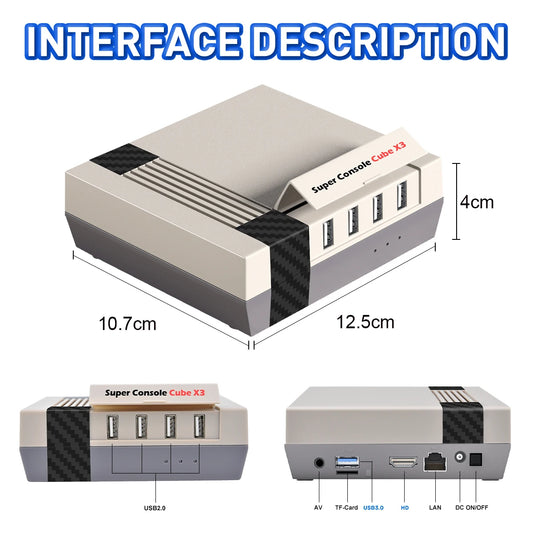 Retro Super Console CUBE X3 Has 60000+ Games Plug And Play