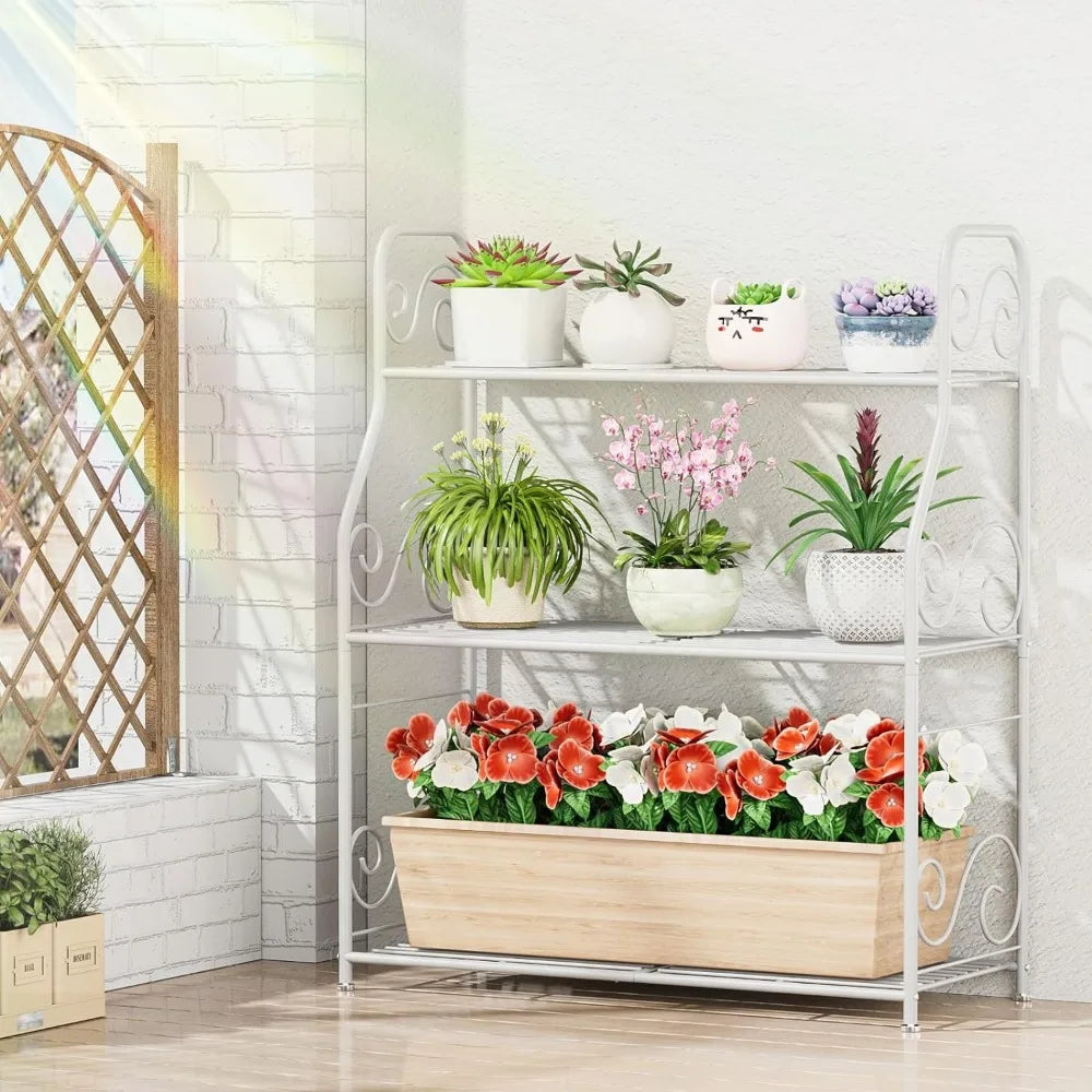 3 Tier Indoor Outdoor Plant Display Shelf Flower Pot