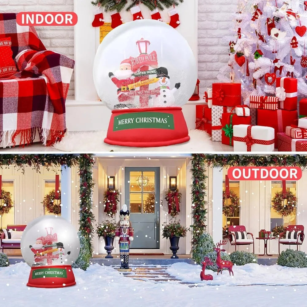 Christmas snowball inflatable Santa Claus, outdoor decorations,LED lights