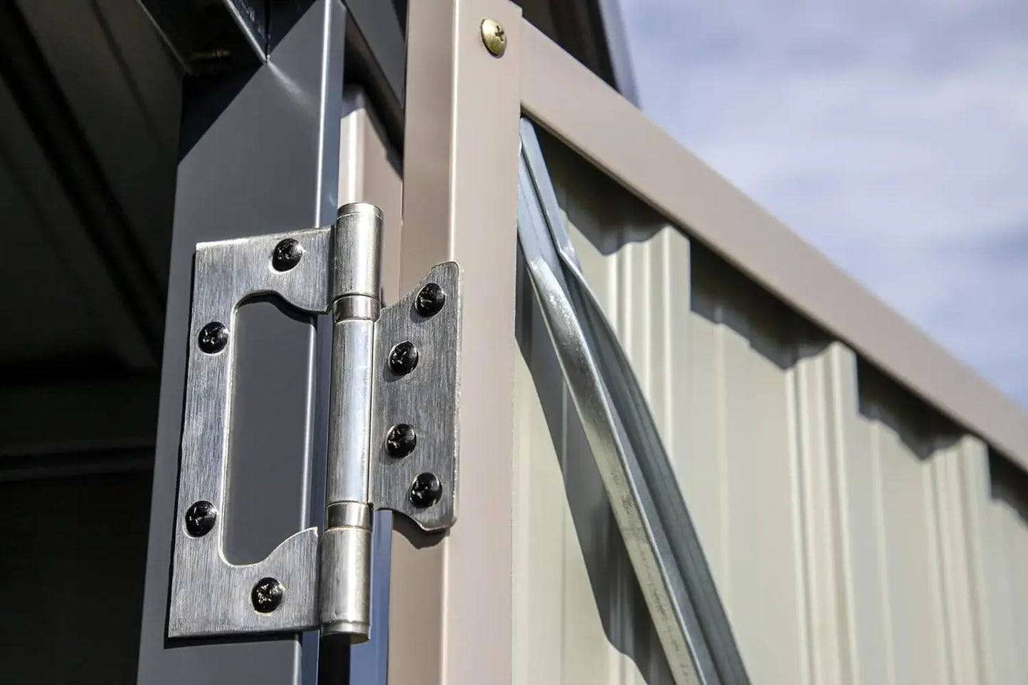 Outdoor Storage Shed with Swinging Double Lockable Doors