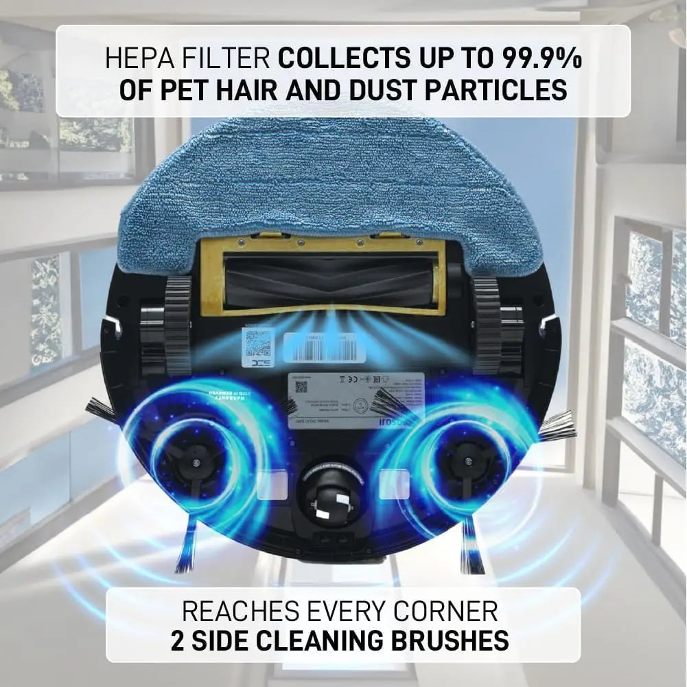 Vacuum Cleaner and Mop Combo Robotic Mopping WiFi Connection