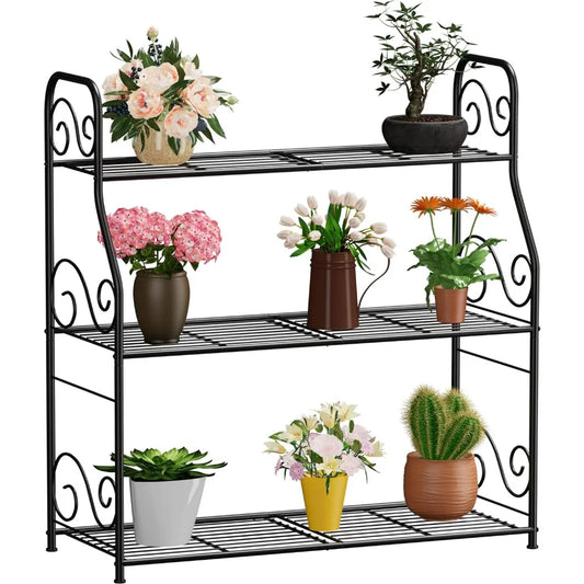 3 Tier Indoor Outdoor Plant Display Shelf Flower Pot