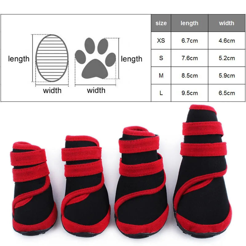 Pet Dog Shoes Puppy Waterproof Anti-slip Rain Shoes Winter Warm Dog Snow Boots Footwear for Large Dogs Outdoor Pet Dog Supplies