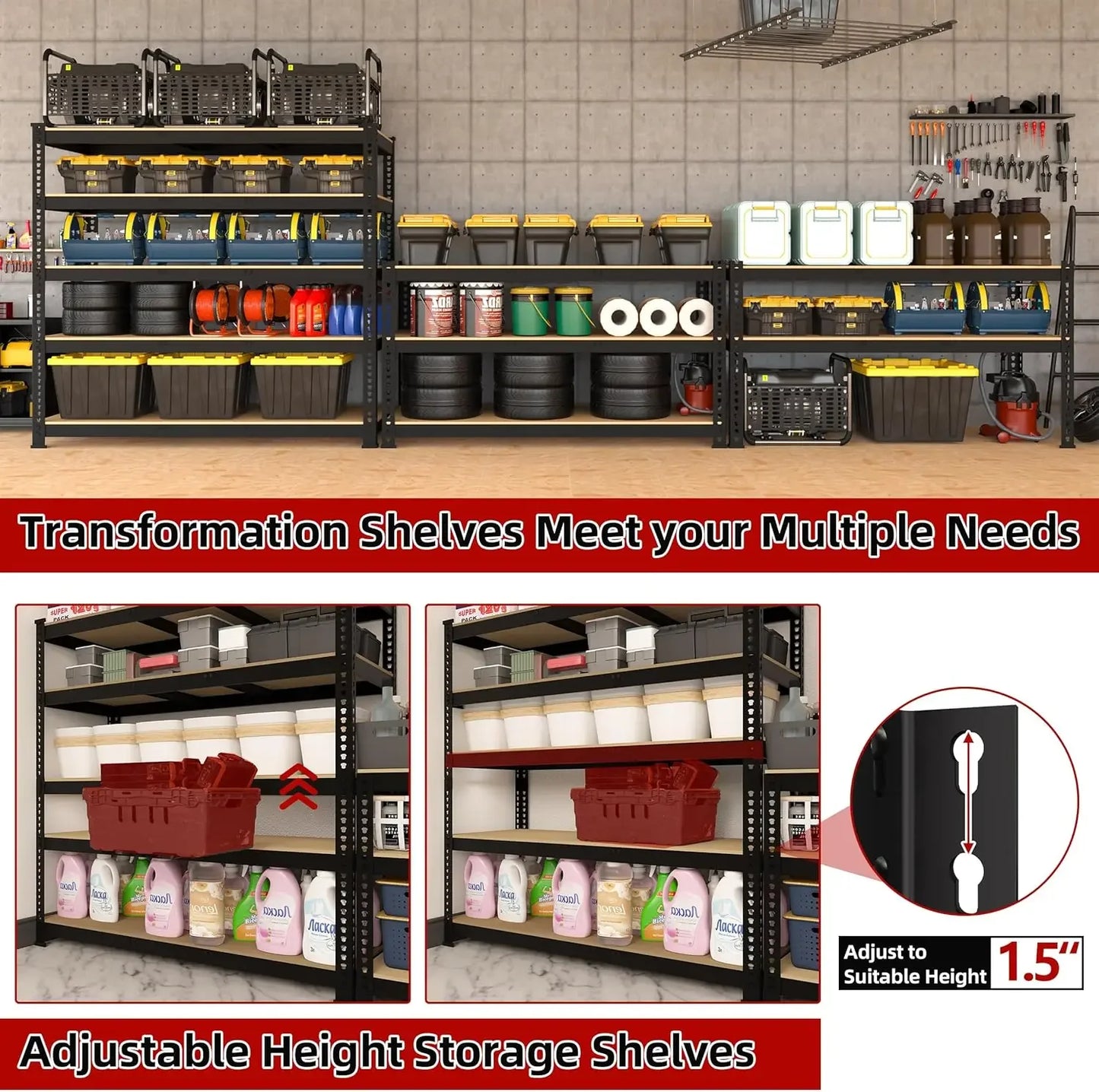 Adjustable Garage Storage Shelves Heavy Duty Shelving