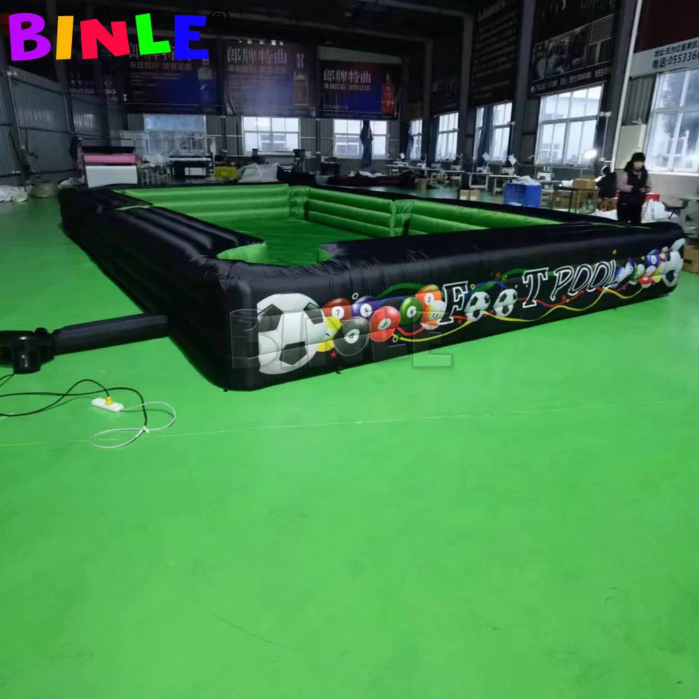 Inflatable Snooker Football Interactive Game Foot Pool Table With 16 Balls