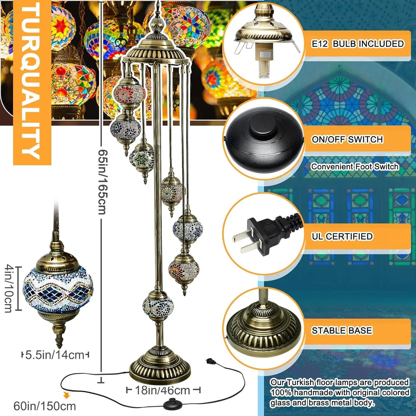 Turkish Globe Floor Lamp