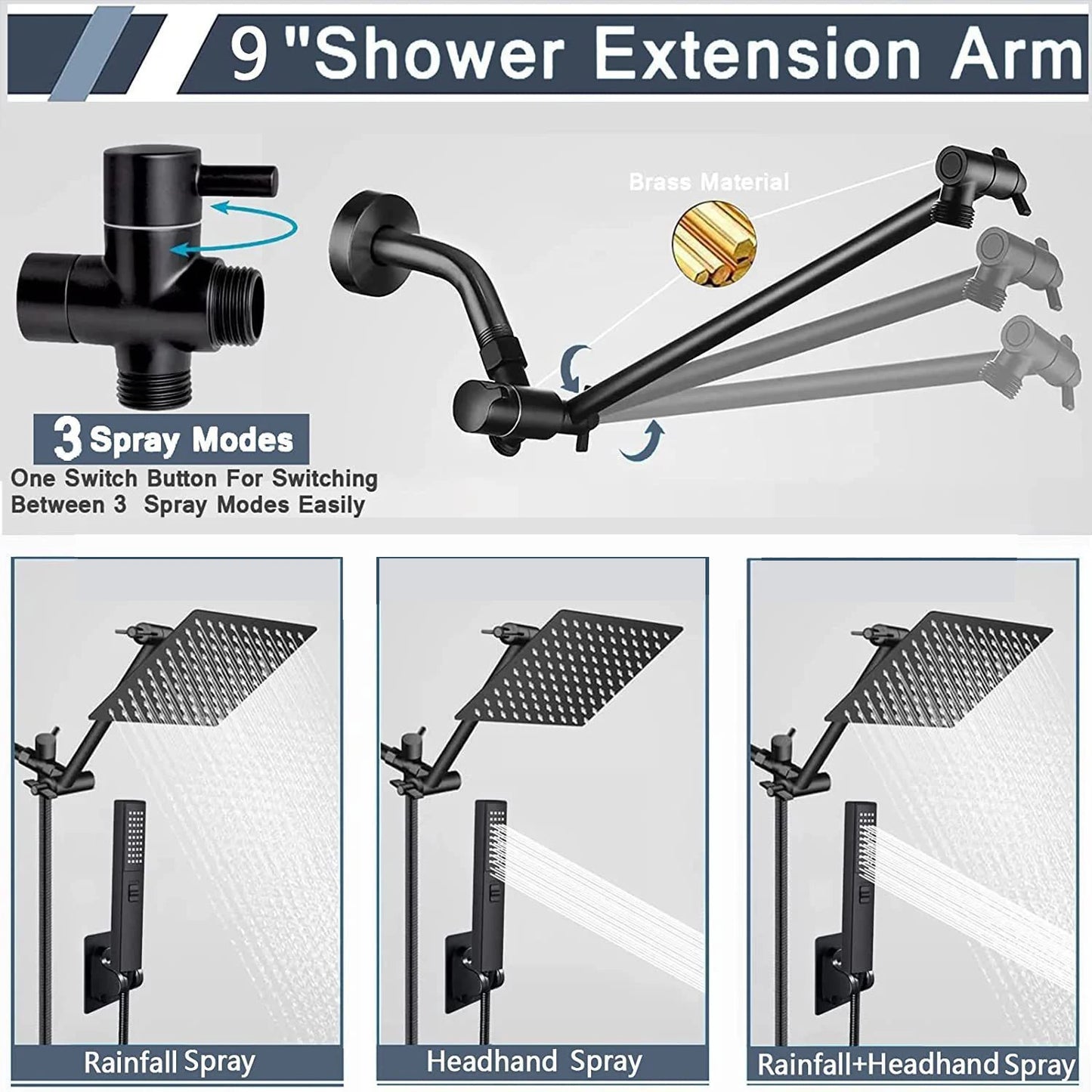 Bathroom  stainless steel pressurized  toilet top spray shower