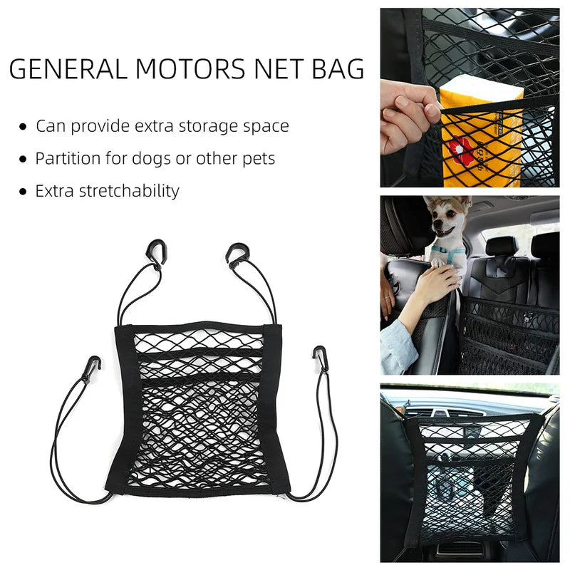 3-Layer Car Storage Net Bag Organizer