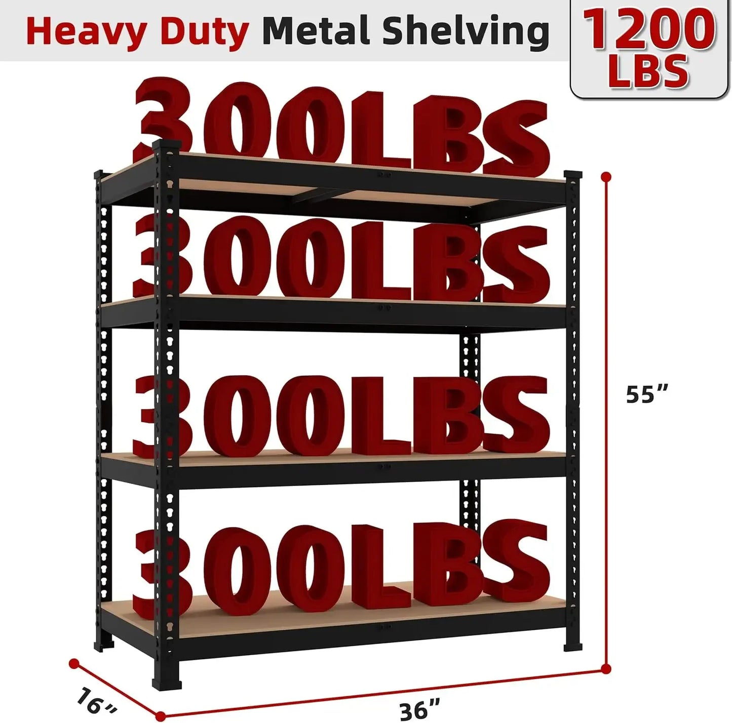 Adjustable Garage Storage Shelves Heavy Duty Shelving