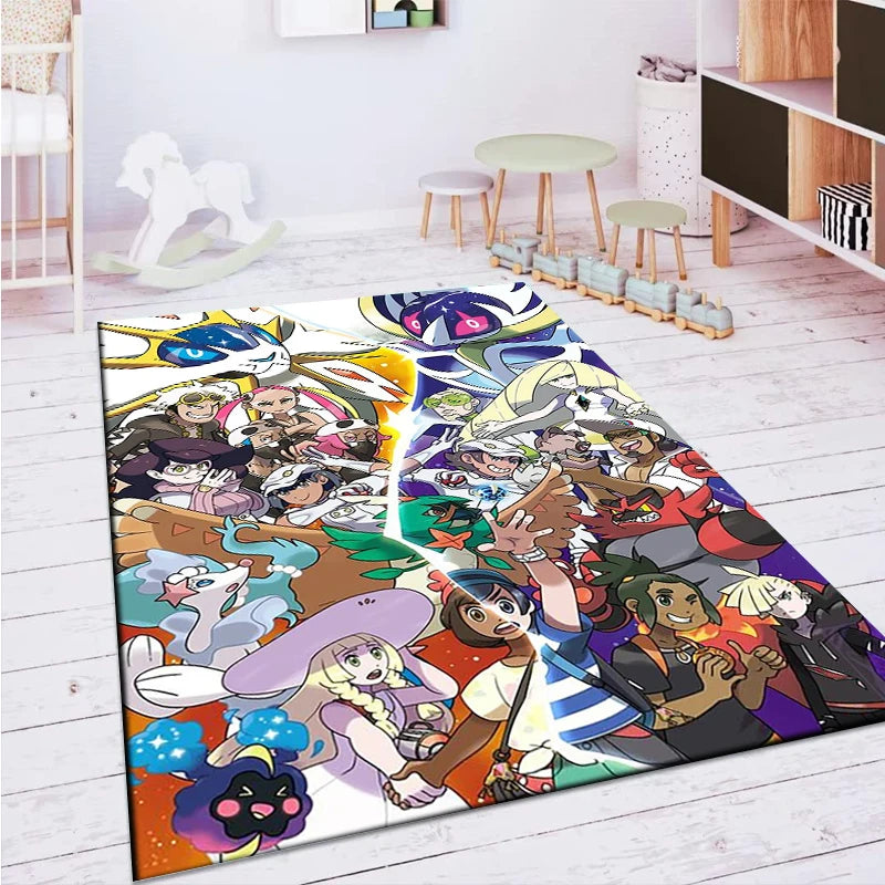 Japanese Anime Pokemon Pikachu Large Area Rug