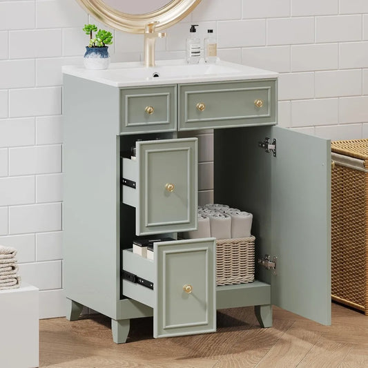 Bathroom Vanity with Sink with Two Drawers One Door