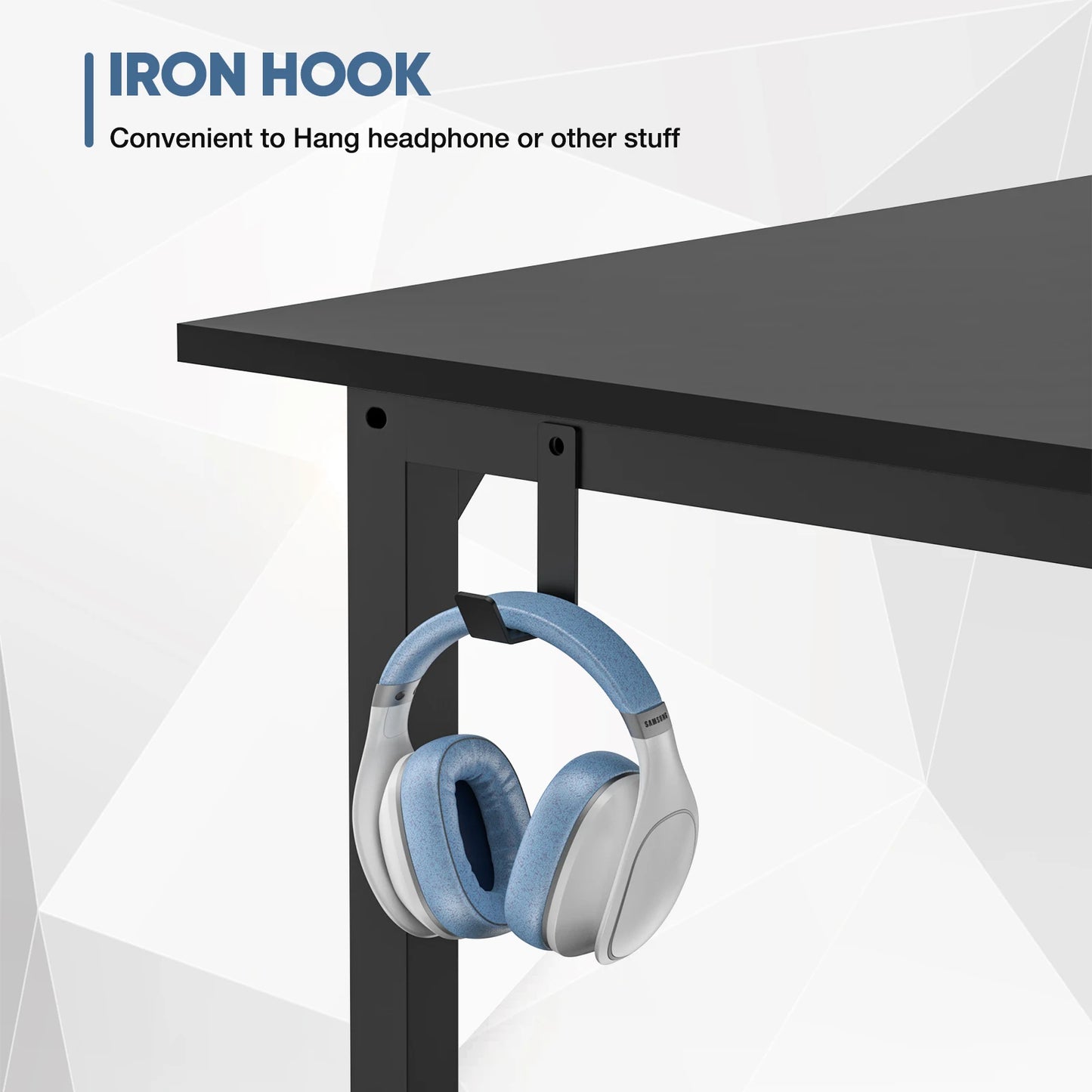 Writing Study Office Table  with Side Bag Headphone Hook