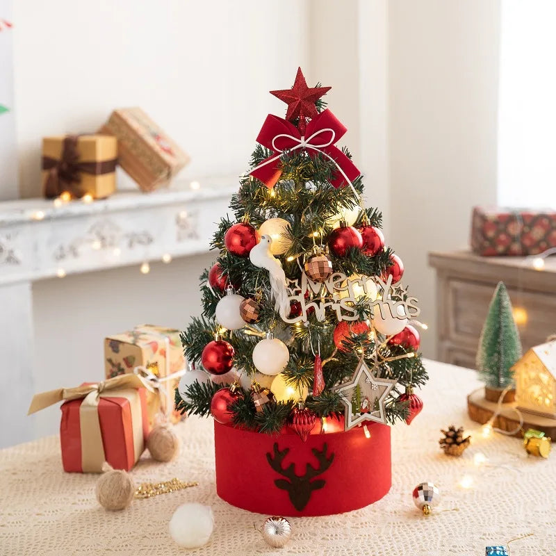 Mini Christmas Tree With Lights Desktop Decorations