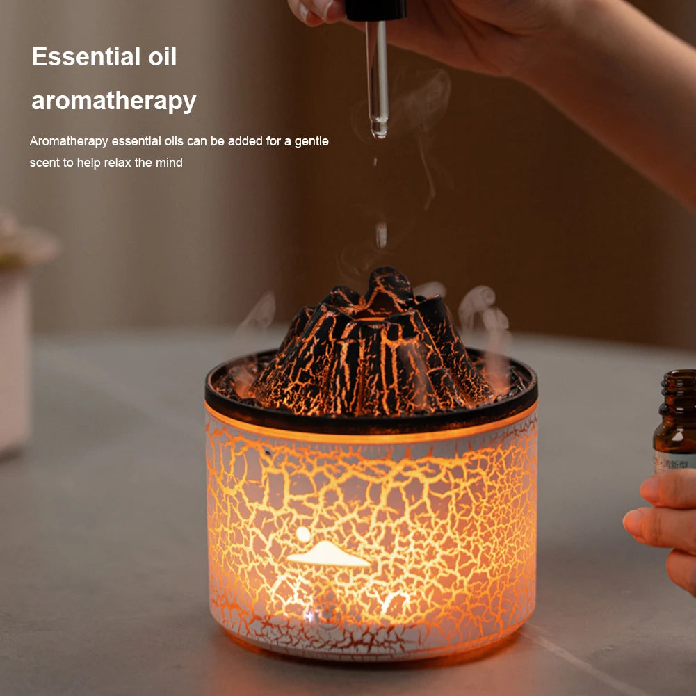 Volcano Fire Flame Aroma Diffuser Essential Oil