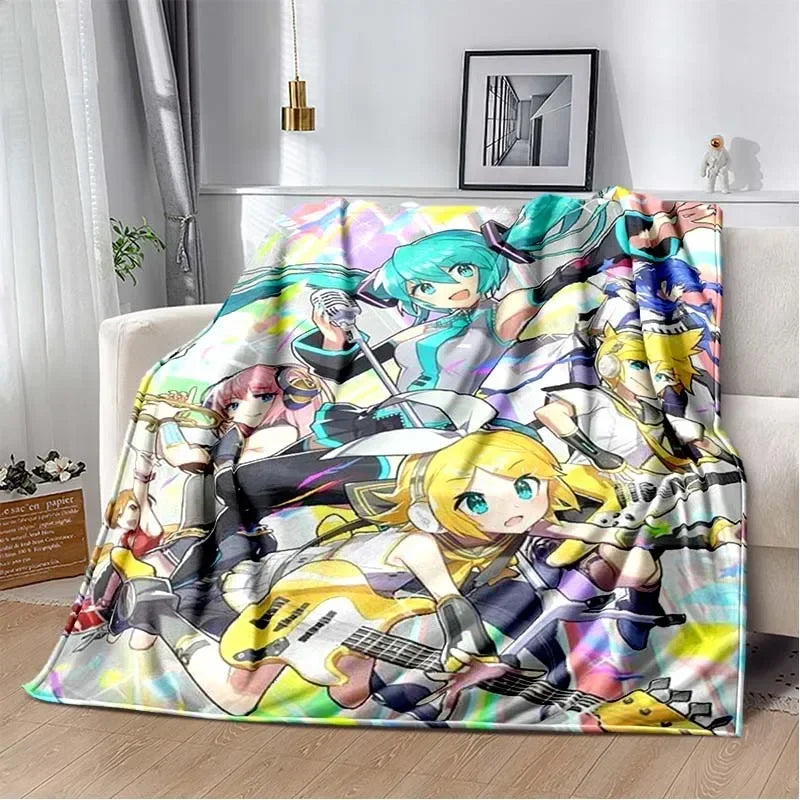 Anime Vocaloid Girl Blanket Kawaii Miku Lightweight Soft Bedspread