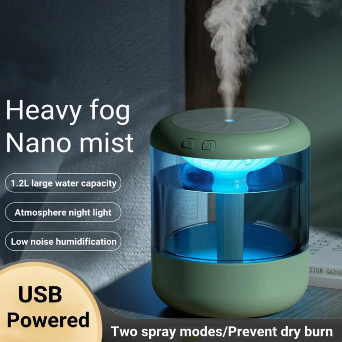 Ultrasonic Aromatherapy Mist Maker with USB Essential Oil Diffuser