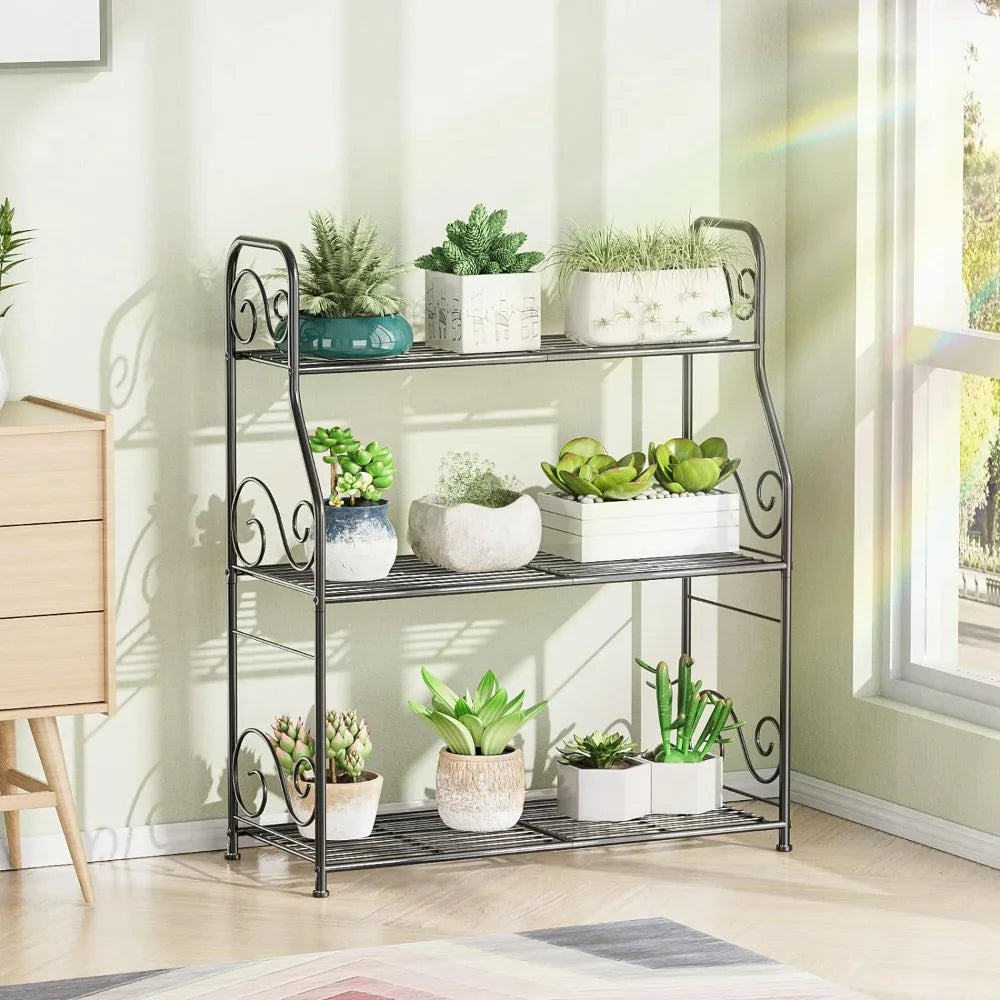 3 Tier Indoor Outdoor Plant Display Shelf Flower Pot