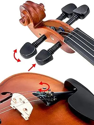 Spruce Acoustic Violin Fiddle Beginner Kit for Adults Students Kids Teens with Hard Case