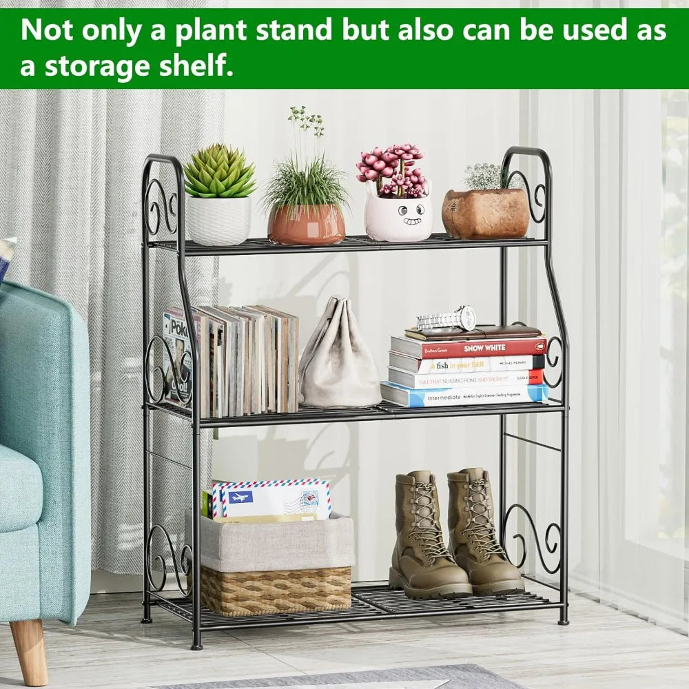 3 Tier Indoor Outdoor Plant Display Shelf Flower Pot