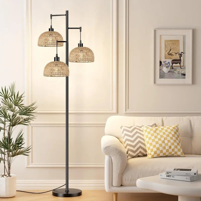 Tree Floor Lamp3-Lights Boho  Standing Lamp