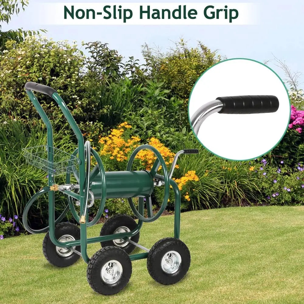 Heavy Duty Yard Water Planting 4 Wheels Outdoor Garden Hose Cart