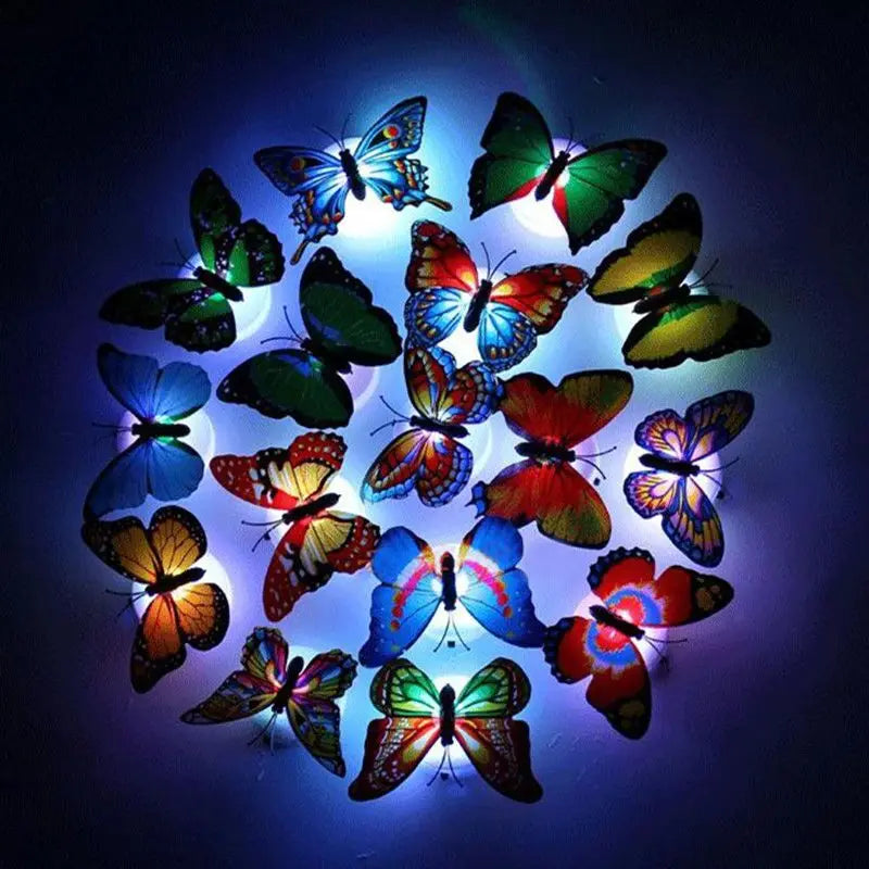 3D Butterfly Night Light Creative Toy Decorative Wall Lamp