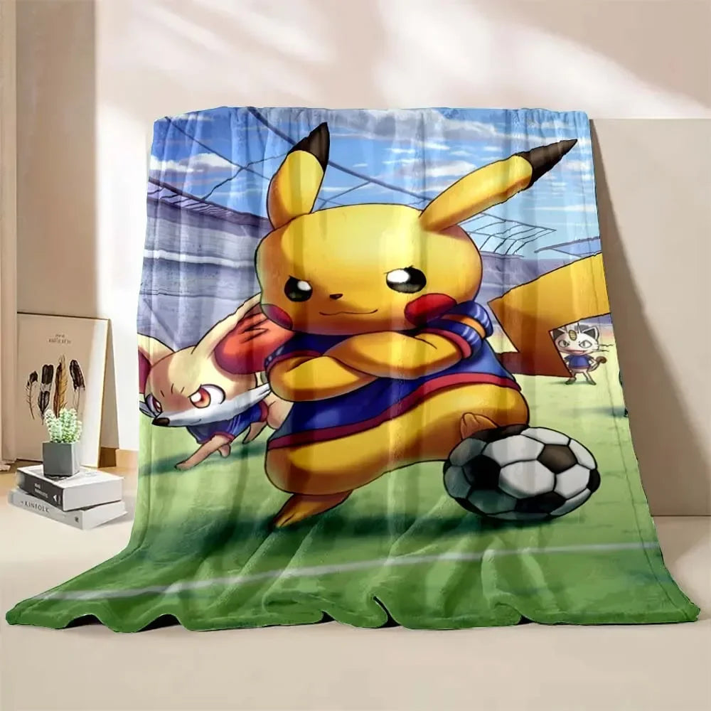 Poke-mon Pikachu Anime Blanket Bedspread