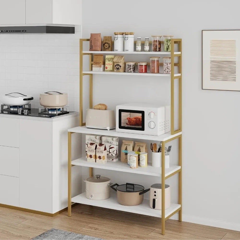 Microwave Stand Kitchen Rack With Hutch Coffee Bar With Storage