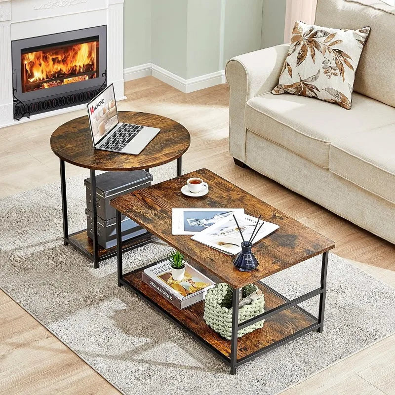 Coffee Table for Living Room Rustic Farmhouse Center