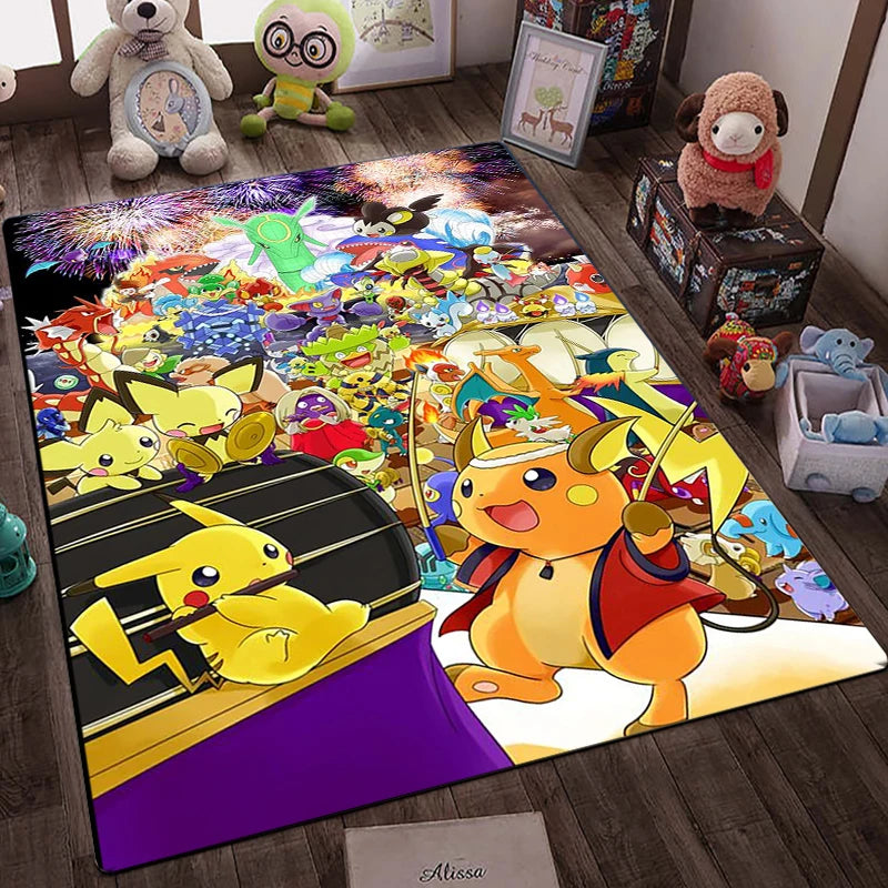 Japanese Anime Pokemon Pikachu Large Area Rug