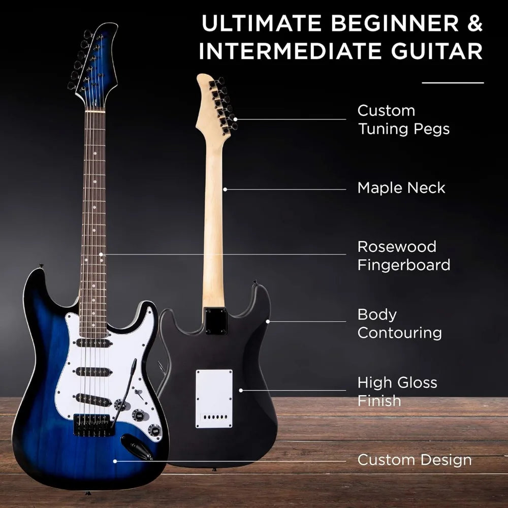 39in Full Size Beginner Electric Guitar Starter Kit