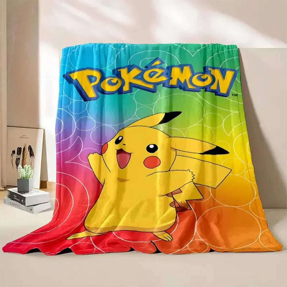 Poke-mon Pikachu Anime Blanket Bedspread