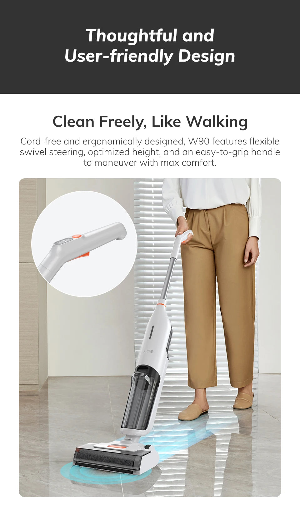 Cordless Wireless Smart Washing Mop Robot