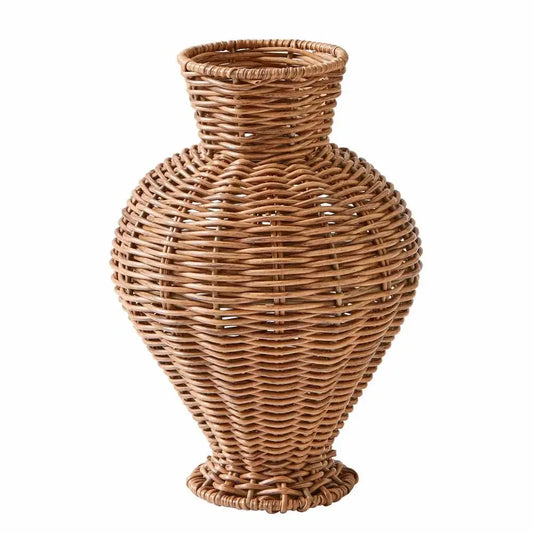 Decorative Woven Rattan Vase Gourd Shape Design