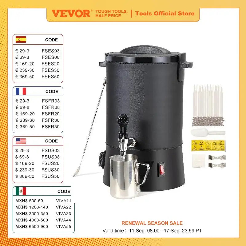 VEVOR Wax Melter for Candle Making  9-Level Temperature Control