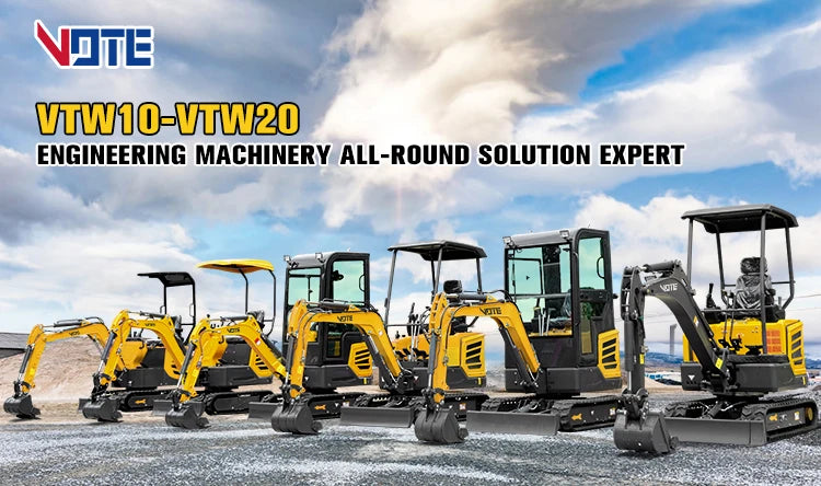 VOTE VTW-18 Mini Crawler Hydraulic 1.8 Ton Excavator Mini Digger