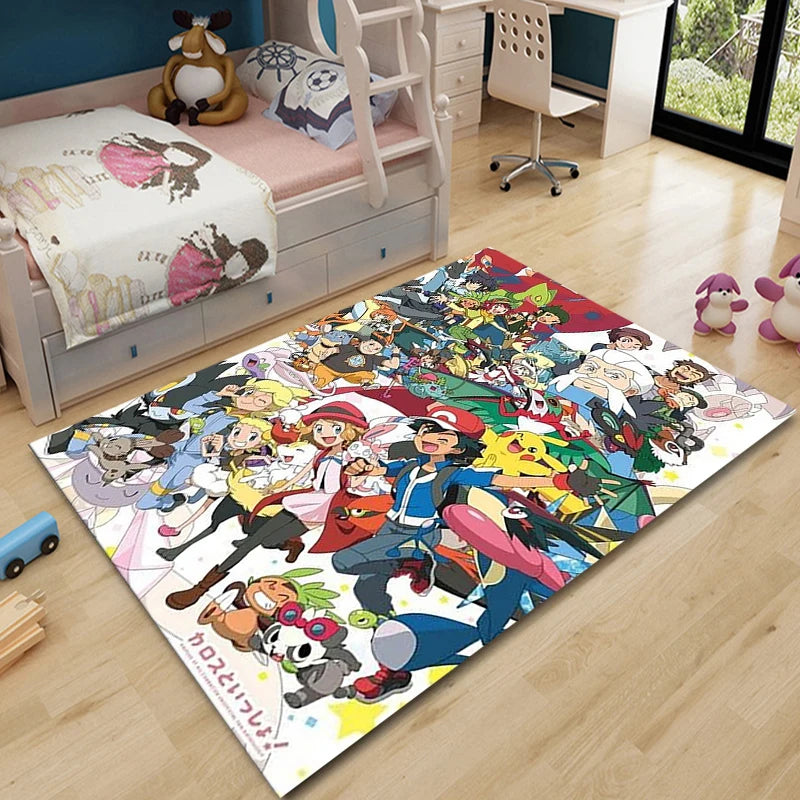 Japanese Anime Pokemon Pikachu Large Area Rug