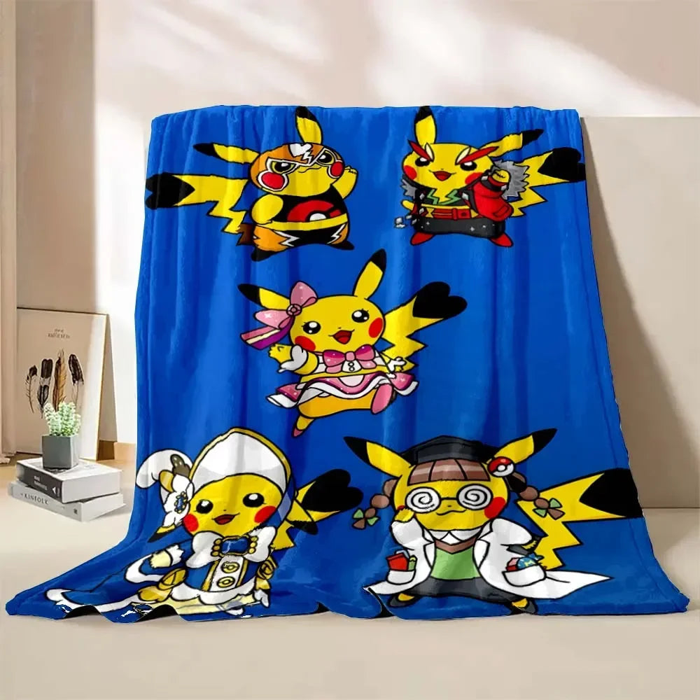 Poke-mon Pikachu Anime Blanket Bedspread