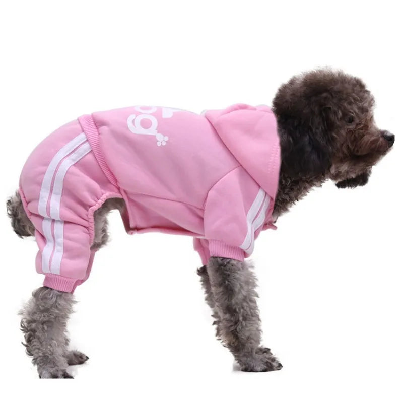 Adidog Winter Clothes Dog Jumpsuit Warm Puppy Pet Clothes Dog Hoodies Sweatshirt Yorkie French Bulldog Clothing Dog Coat Jacket