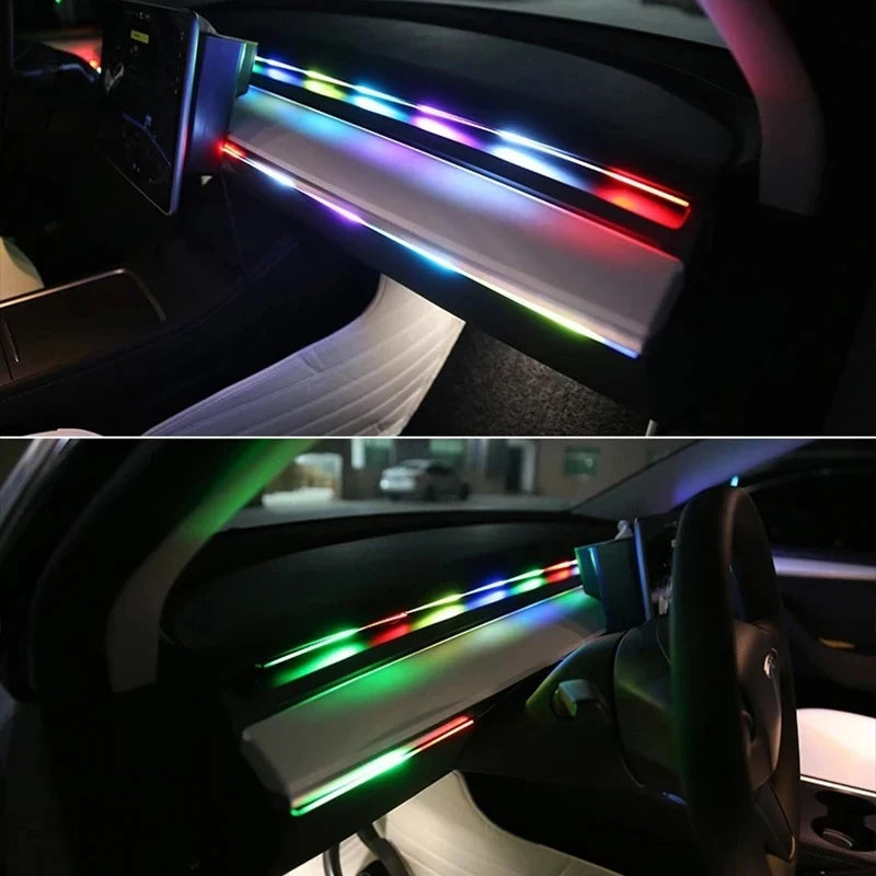 Car Ambient Acrylic Lamp Strips App Remote Control