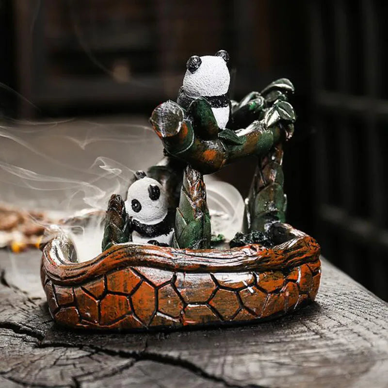 Panda Smoking Backflow Incense Burner